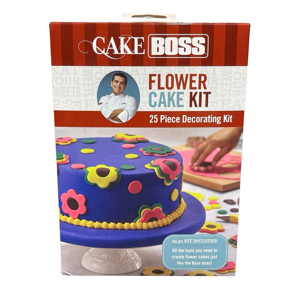 Cake Boss Flower Cake Kit 25 Piece Decorating Kit Baking Budd Valastro NEW BOX